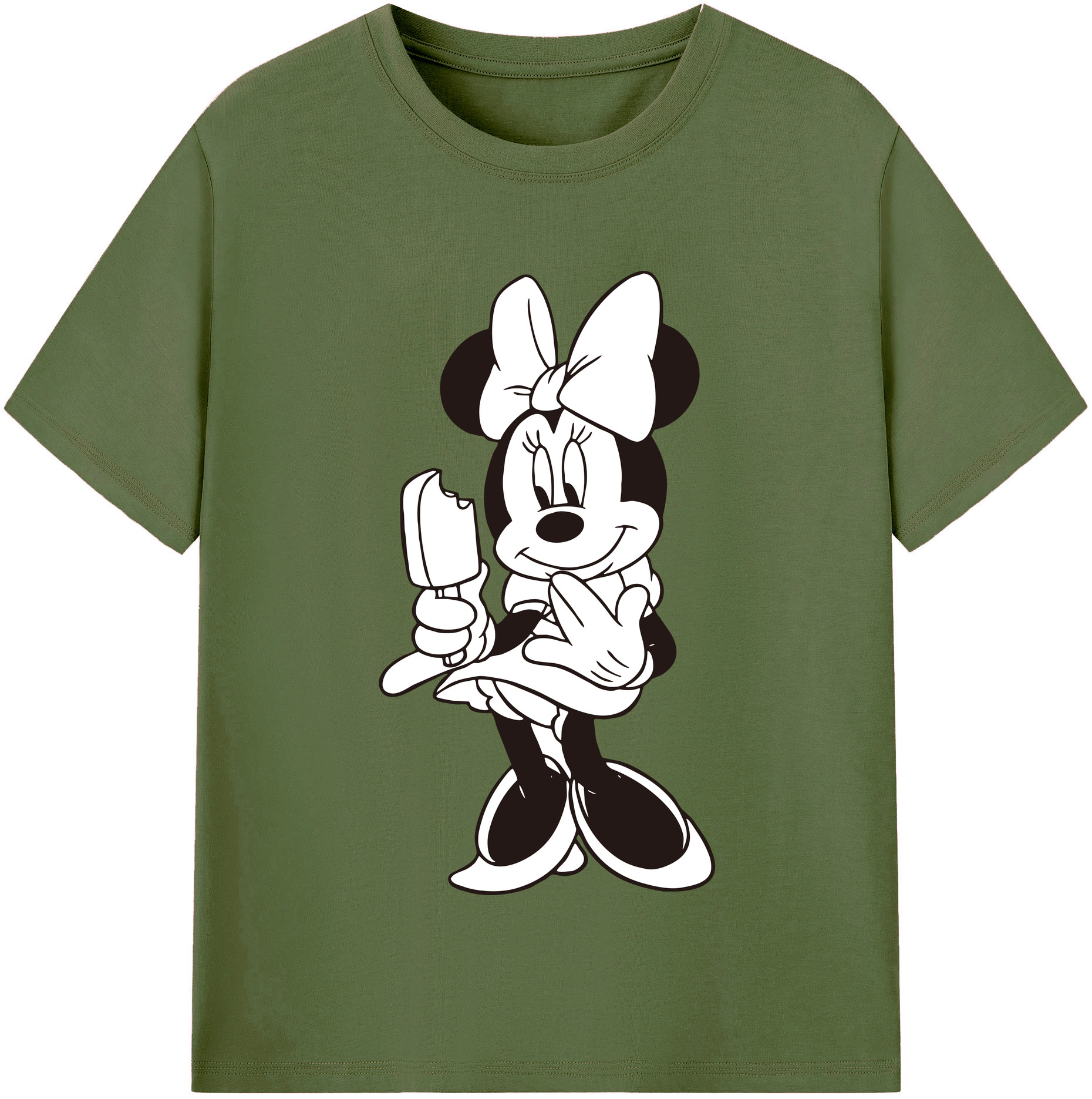 （画像用） ミッキーマウス Mickey Mouse 綿100％半袖Tシャツ（フロントプリント）